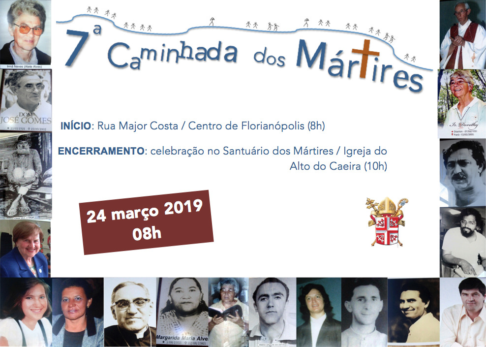 7º Caminhada dos mártires terá saída às 8h do domingo, da Rua Major Costa, centro da Capital