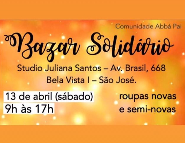 Abbá, Pai promove Bazar Solidário em prol da construção da “Morada da Misericórdia”
