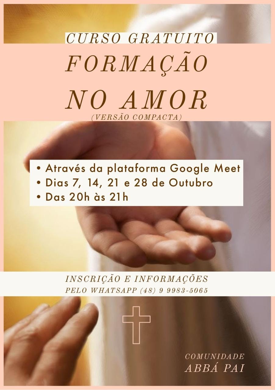 Convite especial: participe da Formação no Amor, um curso gratuito e online