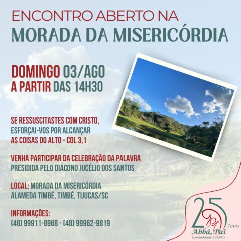 Convite: Encontro Morada da Misericórdia